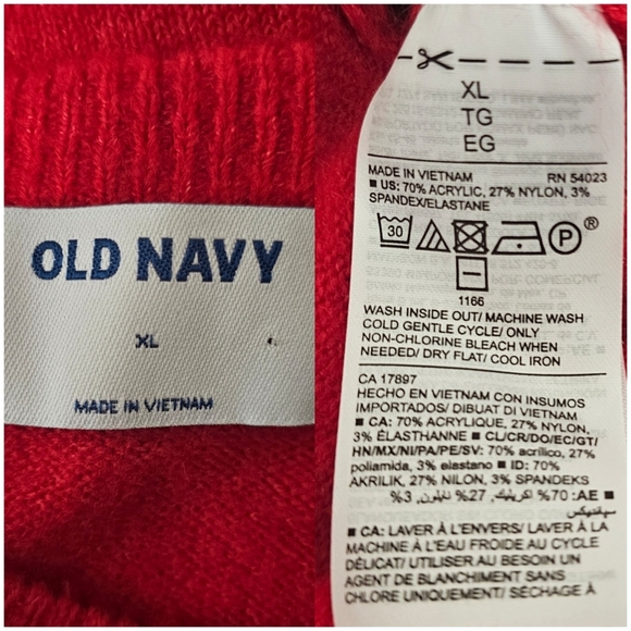 Old Navy plaid long-sleeve sweater with side slits / Women's XL Extra-Large - Picture 7 of 8